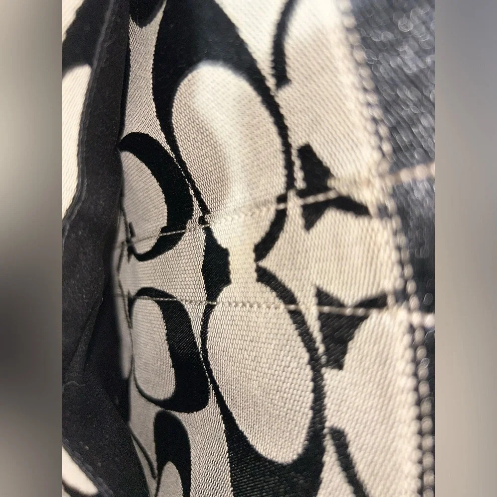 Coach Black & Gray Signature CC Tote Bag - Picture 7 of 12